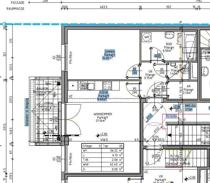 2-Zimmer-Wohnung Neubau inkl. Küche, Loggia, Balkon und Kellerabteil - Gehweite Kagraner Platz U1 /KP22 3-05