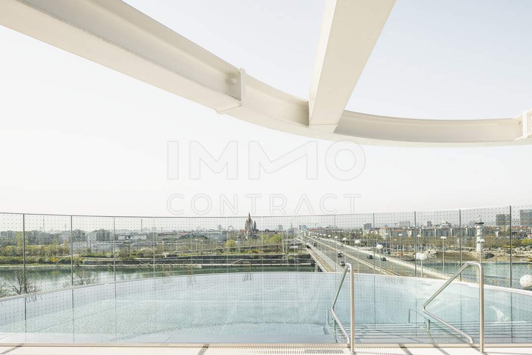DANUBEFLATS - 45m2 Balkon inkl. Möblierung, Pool und Wellness Bereich - U1 vor der Türe! LUXUS LEBEN AM WASSER