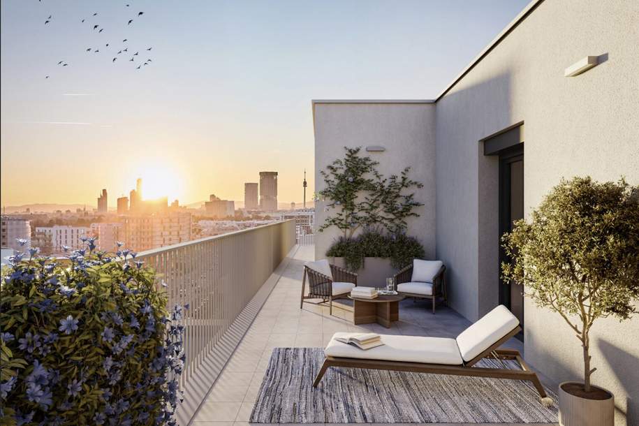 DG mit ca. 37,5m² Rundum-Terrasse I Investition in Lebensqualität & Nachhaltigkeit mit Weitblick I, Wohnung-kauf, 489.000,€, 1220 Wien 22., Donaustadt