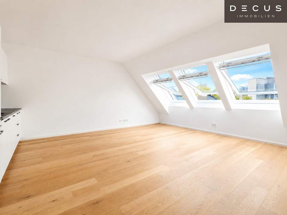 ANLEGER | ERSTBEZUG IN STAMMERSDORF | 3-ZIMMER-DACHGESCHOSSWOHNUNG | TERRASSE, KLIMA UND EINBAUKÜCHE
