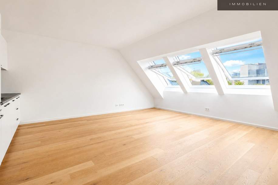 ANLEGER | ERSTBEZUG IN STAMMERSDORF | 3-ZIMMER-DACHGESCHOSSWOHNUNG | TERRASSE, KLIMA UND EINBAUKÜCHE, Wohnung-kauf, 425.000,€, 1210 Wien 21., Floridsdorf