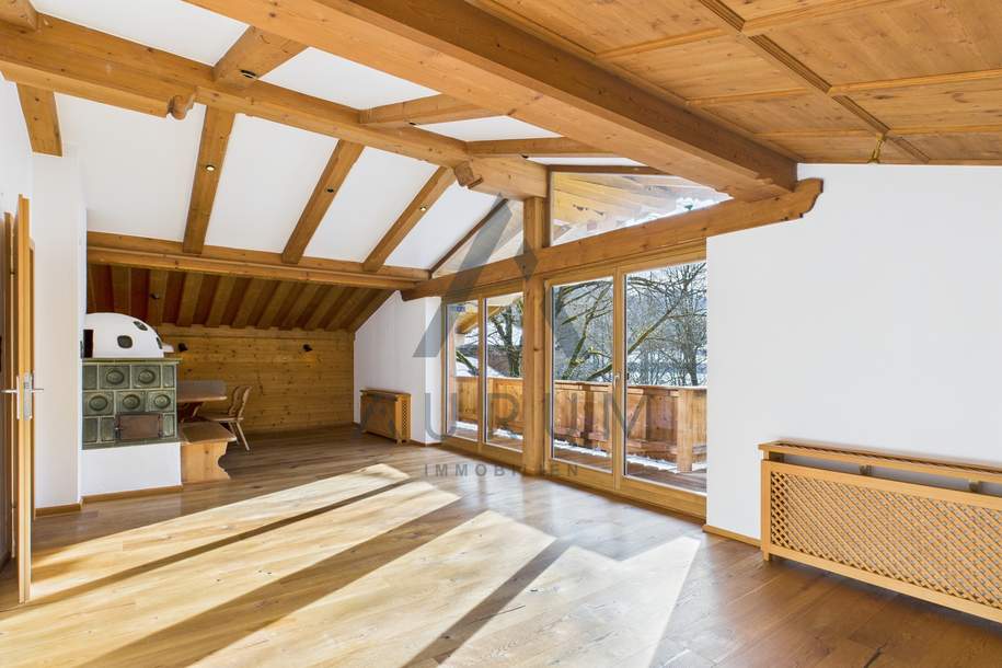 Miete: Dachgeschosswohnung mit Terrasse und Parkplätzen in Aurach, Wohnung-miete, 1.900,00,€, 6370 Kitzbühel