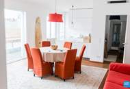 Komplett möblierte Dachgeschosswohnung mit Terrasse