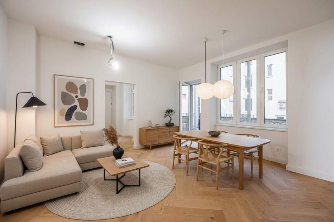 ++NEU++ Sanierte 2-Zimmer ALTBAUWOHNUNG mit Balkon! gänzlich im Innenhof!
