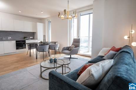 3-Zi.-Erstbezug mit Loggia & Donaublick | TOWER HOMES im V22, Wohnung-miete, 1.455,00,€, 1220 Wien 22., Donaustadt
