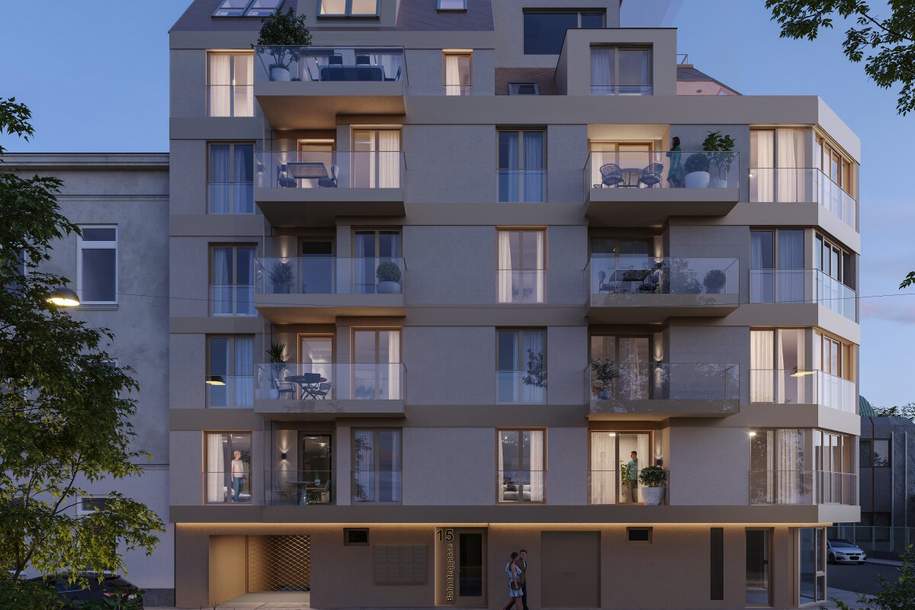 NEU | Exklusive Aktion – Küche inklusive | Jetzt sichern! "DONAU PERLE"! ERSTBEZUG! MODERNE 2-ZIMMER-WOHNUNG MIT BALKON UND TRAUMHAFTEM PARKBLICK!, Wohnung-kauf, 1210 Wien 22., Donaustadt