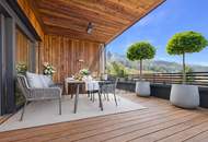 Penthouse mit Dachterrasse &amp; Whirlpool in zentraler und pistennaher Lage mit Kaiser- &amp; Hornblick