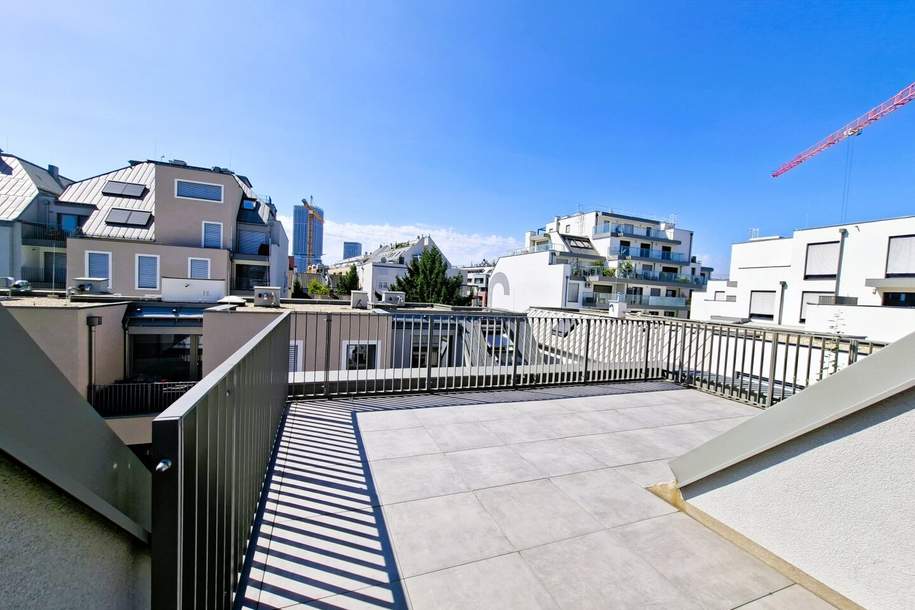 AB SOFORT BEZIEHBAR!! Traumhafte Dachgeschosswohnung inkl. sehr großer Terrasse! Tolle Anbindung - U1 Kagranerplatz!!, Wohnung-miete, 1.748,99,€, 1220 Wien 22., Donaustadt