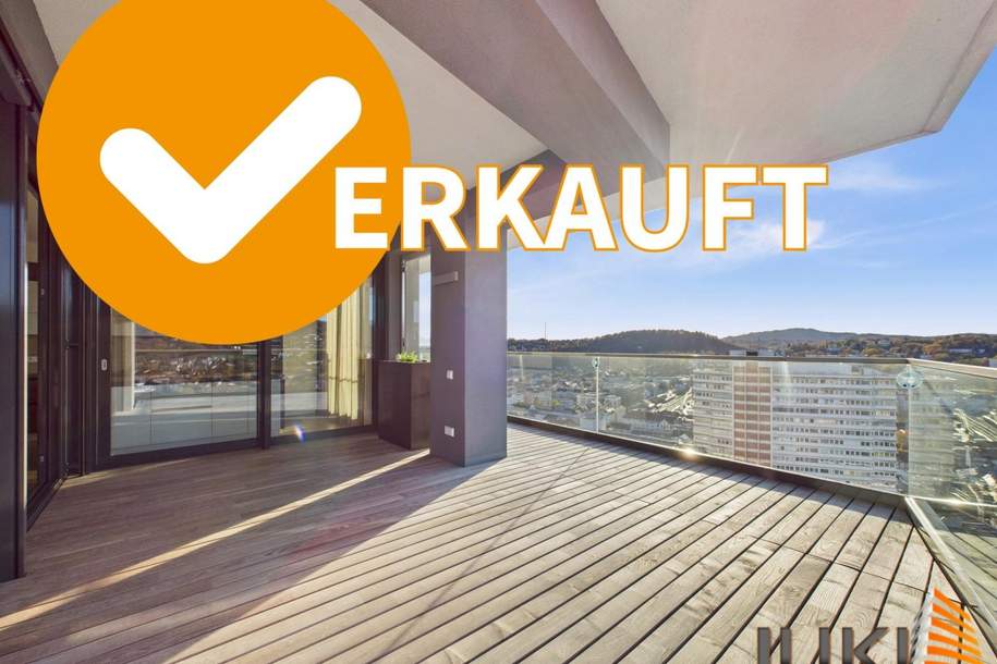LINZ/URFAHR (BRUCKNER TOWER): EINE PERFEKTE WOHNKOMPOSITION-EIGENTUMSWOHNUNG 129,09 m² Wohnfläche + 64,15 m² Balkon + Tiefgaragenstellplätze, Wohnung-kauf, 4040 Linz(Stadt)
