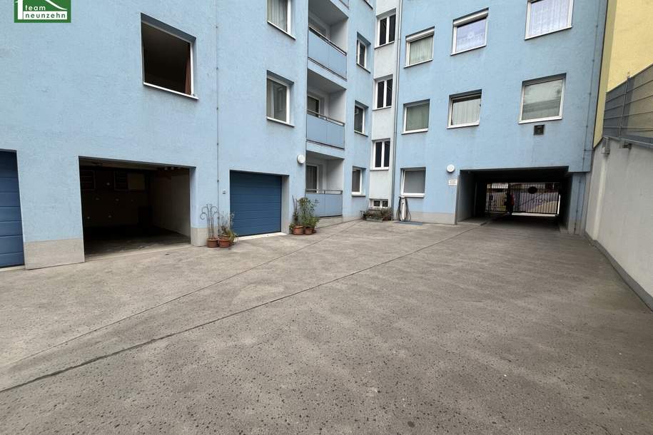 Begehrte Garagenbox im Innenhof mit Stromanschluss (Nettopreis) in ausgezeichneter Lage - direkt beim Bahnhof Meidling, Kleinobjekte-miete, 199,00,€, 1120 Wien 12., Meidling