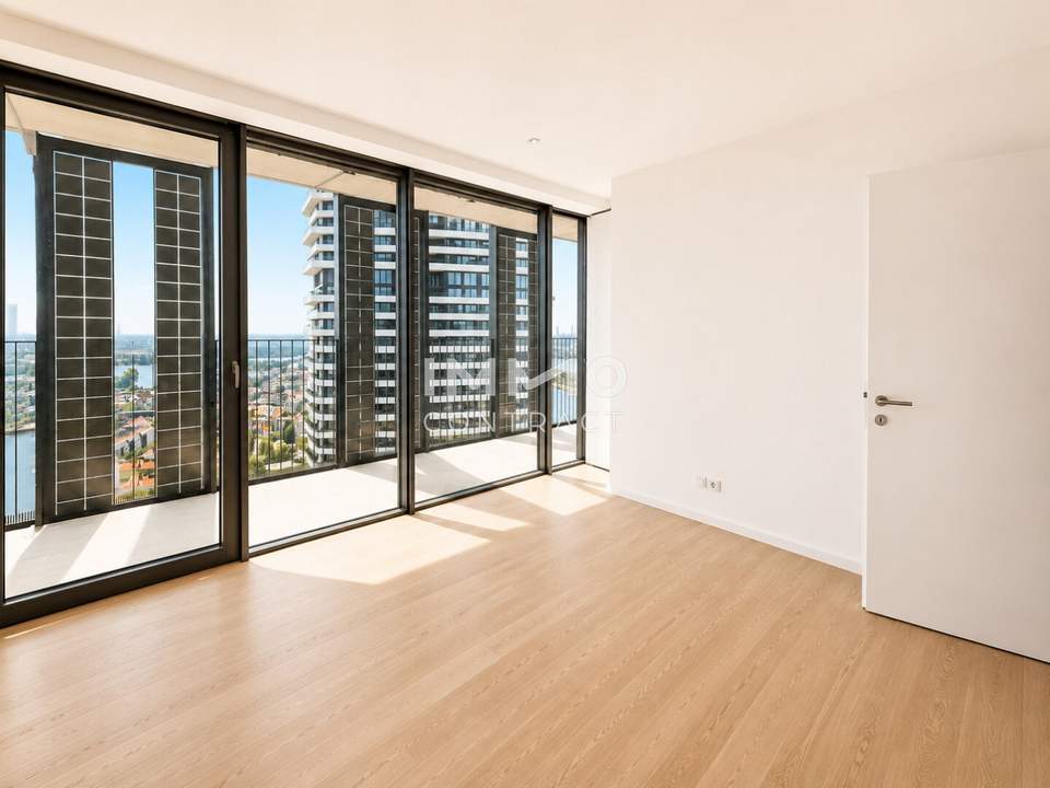 DC2 Signature Residence – Ecklage, Südausrichtung, Panorama Loggia mit ca. 40m2 über Wien & Donau