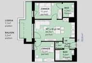 Moderne, kompakte 3-Zimmer-Wohnung mit Balkon - Erstbezug - Provisionsfrei