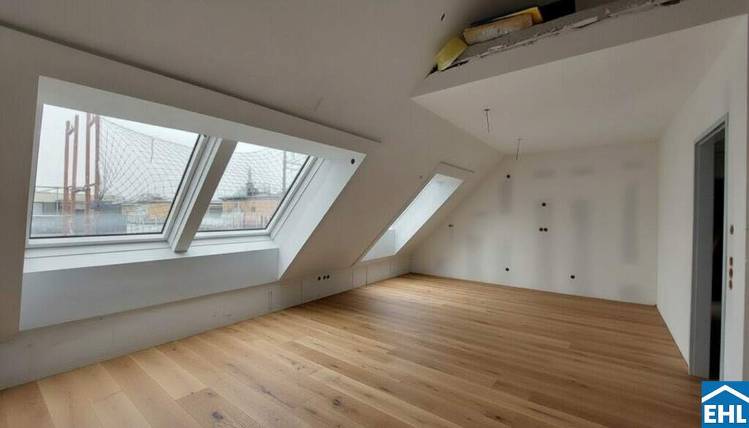 Exklusiv &amp; modern: 2-Zimmer mit Galerie &amp; Sonnenterrasse – Erstbezug in U-Bahn und Donauinsel nähe!