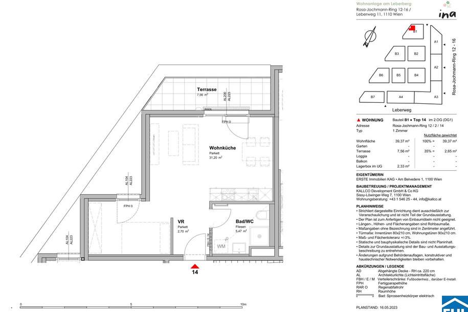 Ruhiger 1,5-Zimmer-Wohntraum, Wohnen am Leberberg!, Wohnung-miete, 728,00,€, 1110 Wien 22., Donaustadt