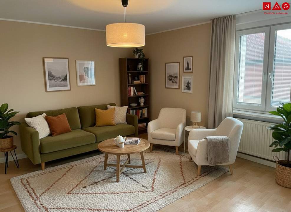 Familienfreundliches Wohnen in Perg: Gepflegte 3-Zimmerwohnung in ruhiger Umgebung und zentral gelegen mit allen Annehmlichkeiten direkt vor der Haustür! Jetzt mit KI-gestützter Visualisierung!