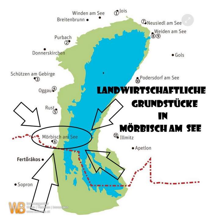Landwirtschaftlich genutzte Grünflächen in Mörbisch