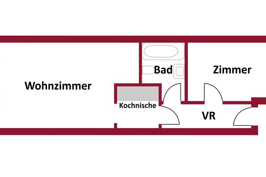 U4&amp;U6 ums Eck - beide Wohnungen direkt nebeneinander - perfekte Raumaufteilung - hauseigene Tiefgarage !, Wohnung-kauf, 199.000,€, 1090 Wien 9., Alsergrund