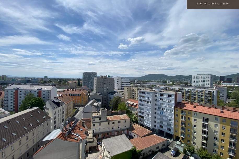 | 2-ZIMMER-WOHNUNG | 2 LOGGIEN | 12. STOCK | TOLLER AUSBLICK, Wohnung-kauf, 140.000,€, 8020 Graz(Stadt)
