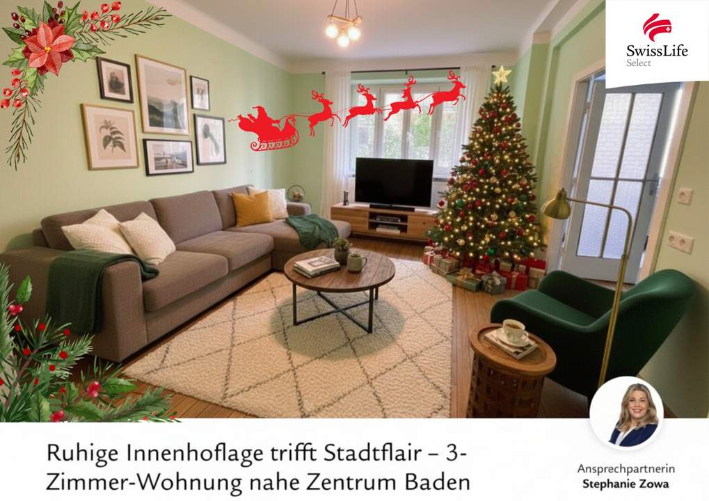 Das Christkind bringt 3 % Immobilienrabatt für Ihre Innenhofidylle mitten in Baden!