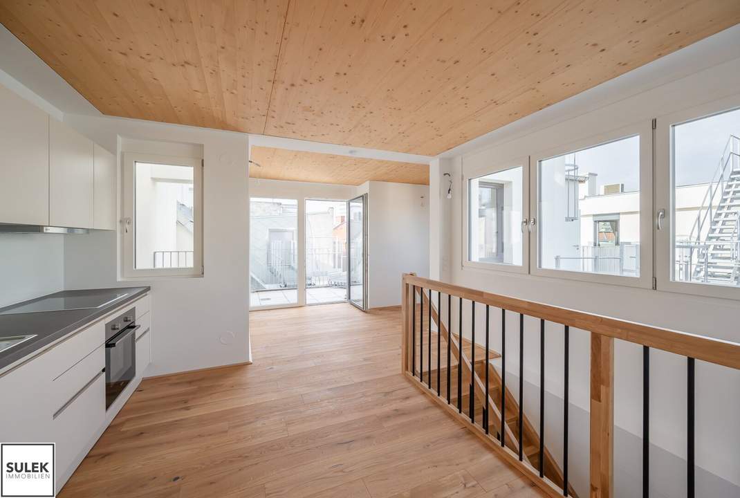 Erstbezug: 3-Zimmer-Maisonette mit hofseitiger Terrasse