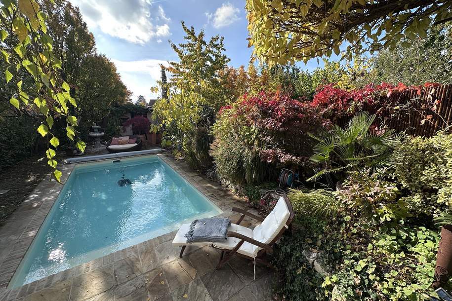 Eckreihenhaus mit uneinsichtigem Garten, Pool und zwei Stellplätzen!, Haus-kauf, 592.000,€, 2542 Baden