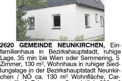 2620 GEMEINDE NEUNKIRCHEN, Einfamilienhaus, Haus-kauf, 398.000,€, 2620 Neunkirchen