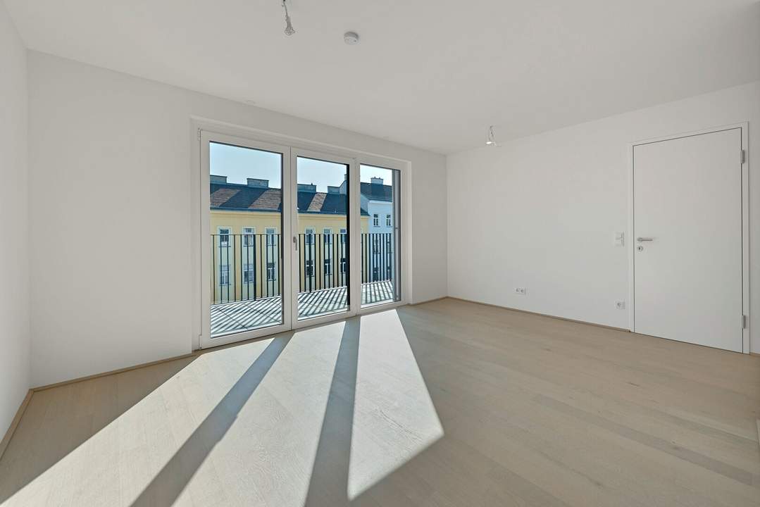 Urbanes Wohnen mit viel Freiraum – Neubauwohnung mit großem Balkon im Erstbezug