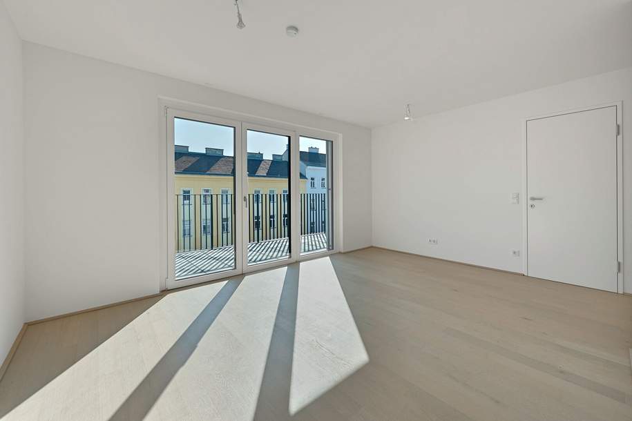 Urbanes Wohnen mit viel Freiraum – Neubauwohnung mit großem Balkon im Erstbezug, Wohnung-miete, 1.029,11,€, 1050 Wien 5., Margareten