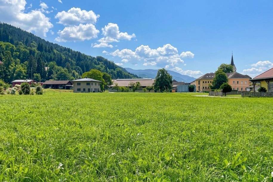 Seltene Gelegenheit! Ebenes Baugrundstück im sonnigen Ort Molzbichl, in unmittelbarer Nähe zur Bezirksstadt Spittal/Drau, Grund und Boden-kauf, 75.720,€, 9701 Spittal an der Drau