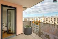 Grünareal „Freie Mitte“ - Wunderschönes Apartment mit Balkon samt Panoramablick im trendigen Nordbahnviertel! Garage verfügbar!