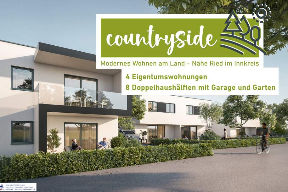 Pram bei Ried/I - Attraktive Gartenwohnung (Top I) mit Carport – NEUBAU, Wohnung-kauf, 279.000,€, 4922 Ried im Innkreis