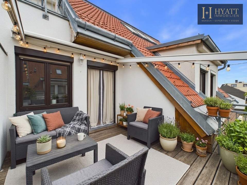 *ESSLING, SEESTADT* Großzügige 3-Zimmer Dachgeschosswohnung mit Terrasse & Garage in 1220 Wien, 98m2 Wohntraum