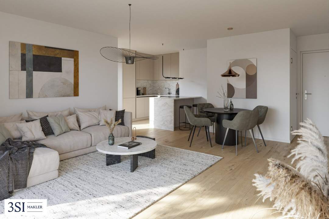 Die Symbiose - Traumhafte Dachgeschoßwohnung mit Terrassen und Grünblick in verkehrsberuhigter Lage