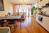 TERRASSENHIT, LORYSTRASSE, vermietete 50 m2 Neubau mit 38 m2 Terrasse, 2 Zimmer, Komplettküche, Duschbad, Parketten, 4. Liftstock