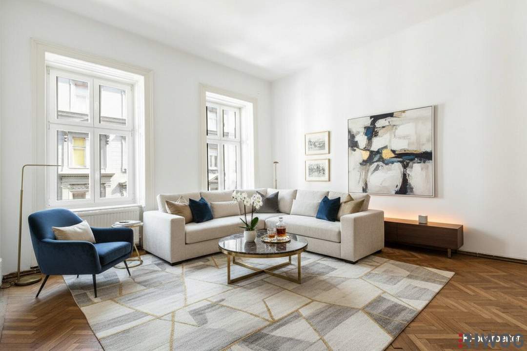 5 GEHMINUTEN ZUM ROCHUSMARKT | Stilaltbauwohnung mit Potenzial | ca. 3,70 m Raumhöhe | Hofseitiger Grünblick