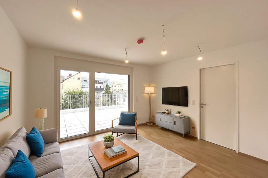 1180! Topmoderne 2-Zimmer Wohnung mit grosser Terrasse und Garagenplatz!, Wohnung-miete, 1.350,00,€, 1180 Wien 18., Währing