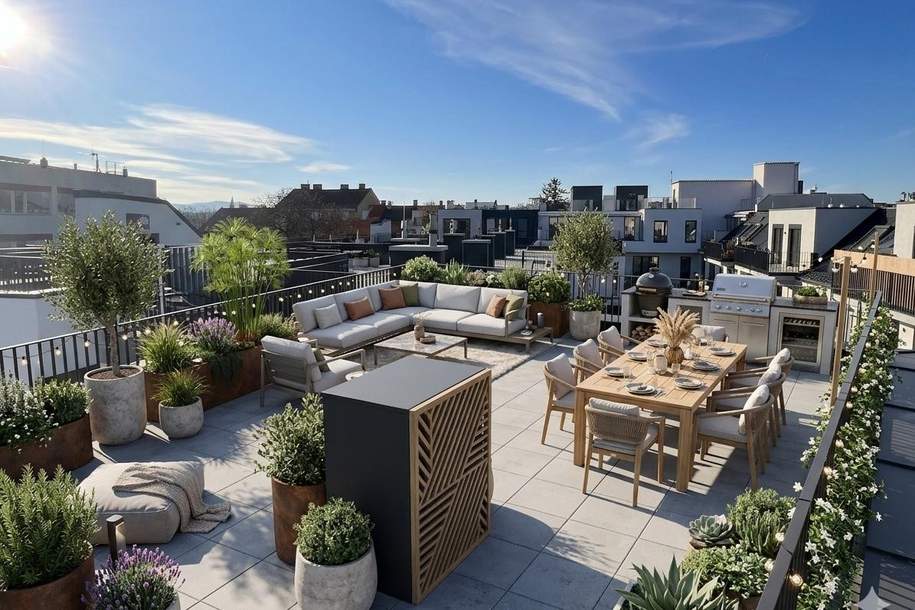 Über den Dächern von Inzersdorf: Wohnen mit 100 m² privater Dachterrasse, Wohnung-kauf, 417.000,€, 1230 Wien 23., Liesing