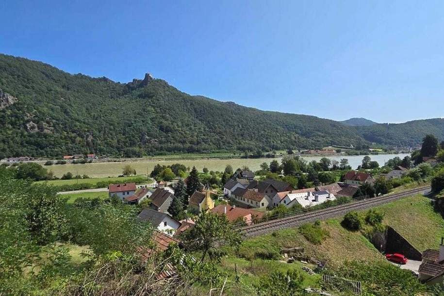 Wachauromantik: Landhaus mit terrassenförmigem Grundstück – Donaublick vom oberen Grundstücksbereich, Haus-kauf, 359.000,€, 3641 Krems(Land)