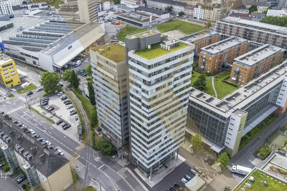 Helle und moderne Bürofläche im City Tower II in Linz zu vermieten!, Gewerbeobjekt-miete, 8.036,28,€, 4020 Linz(Stadt)