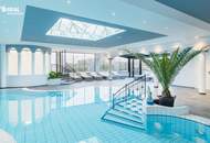 modern möblierte Mietwohnung mit Balkon, Wellnessbereich und Tiefgaragenplatz - Heizkosten inklusive!