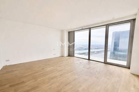 Golden Hour Studio – Westblick über Wien mit Panorama-Loggia im DC2 Tower, Wohnung-miete, 1.100,00,€, 1220 Wien 22., Donaustadt