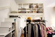 Unbefristete Loggia-Wohnung im 7. Bezirk mit Hochwertige maßgefertigtes Hochbett vom Tischler