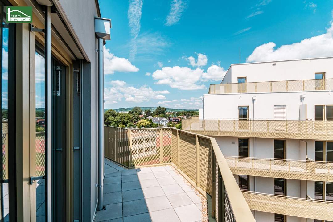 Breiten Sie sich aus - geräumiger 2.Zimmer-Neubau mit Balkon, Geothermie, Fussbodentemperierung, tlw. Raumhöhe von 2,60m