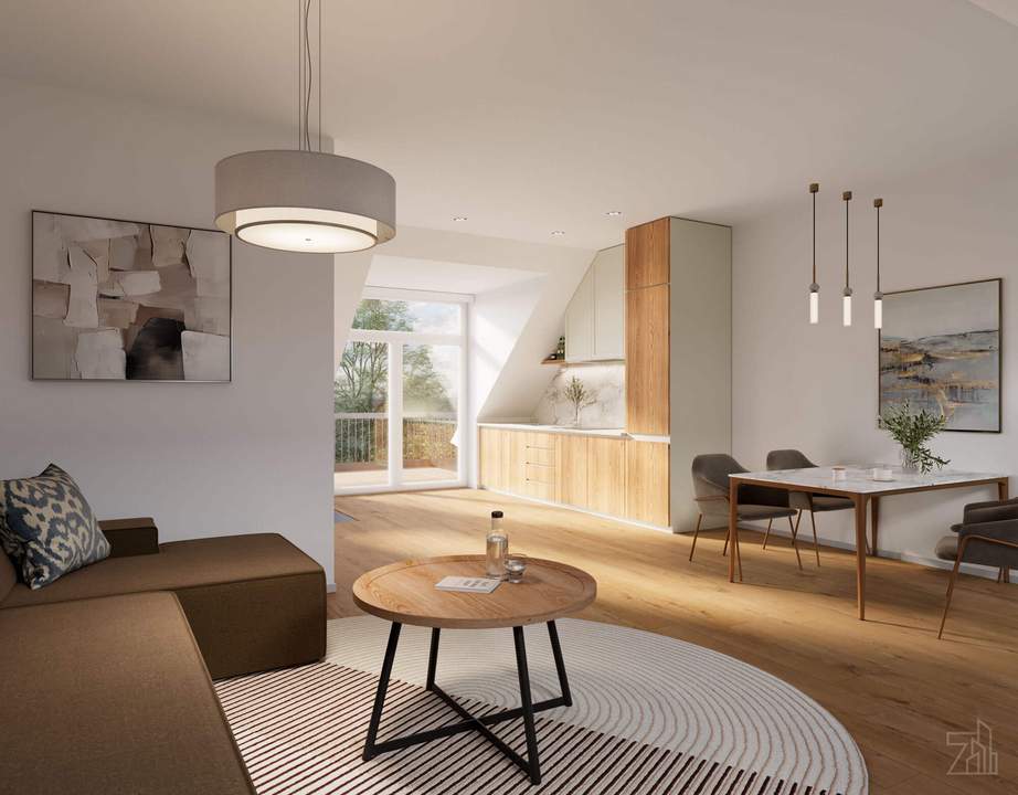Modernes 3‑Zimmer‑Maisonette‑Wohnrefugium mit Balkon im hochwertigen Neubau
