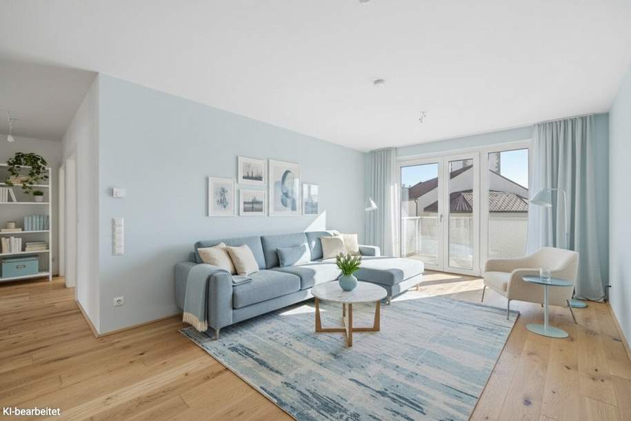 Perfekt gelegen! Zwischen Innenstadt und Bahnhof | Lichtdurchflutete 3-Zimmer-Wohnung mit Balkon, Parkblick und Tiefgarage, Wohnung-miete, 1.199,00,€, 2700 Wiener Neustadt(Stadt)