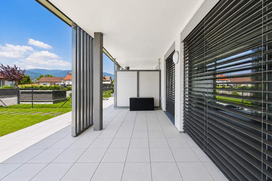 Neuwertige Gartenwohnung – nähe Infineon| Barrierefrei | Große überdachte Terrasse | Eigengarten, Wohnung-kauf, 294.500,€, 9500 Villach(Stadt)