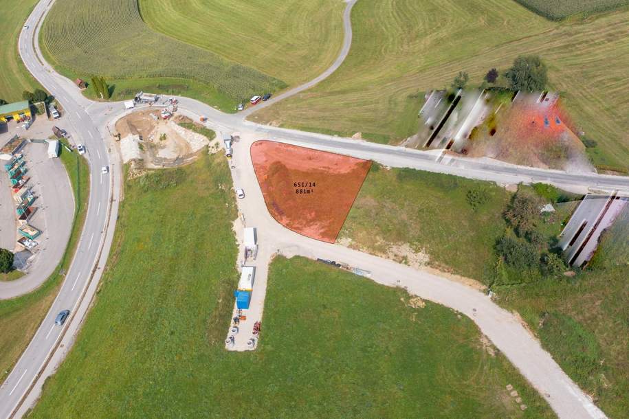 Wohnen im Grünen &amp; doch stadtnah! 881m² Baugrund mit traumhaftem Ausblick in ruhiger/grüner Lage!, Grund und Boden-kauf, 115.000,€, 4441 Amstetten