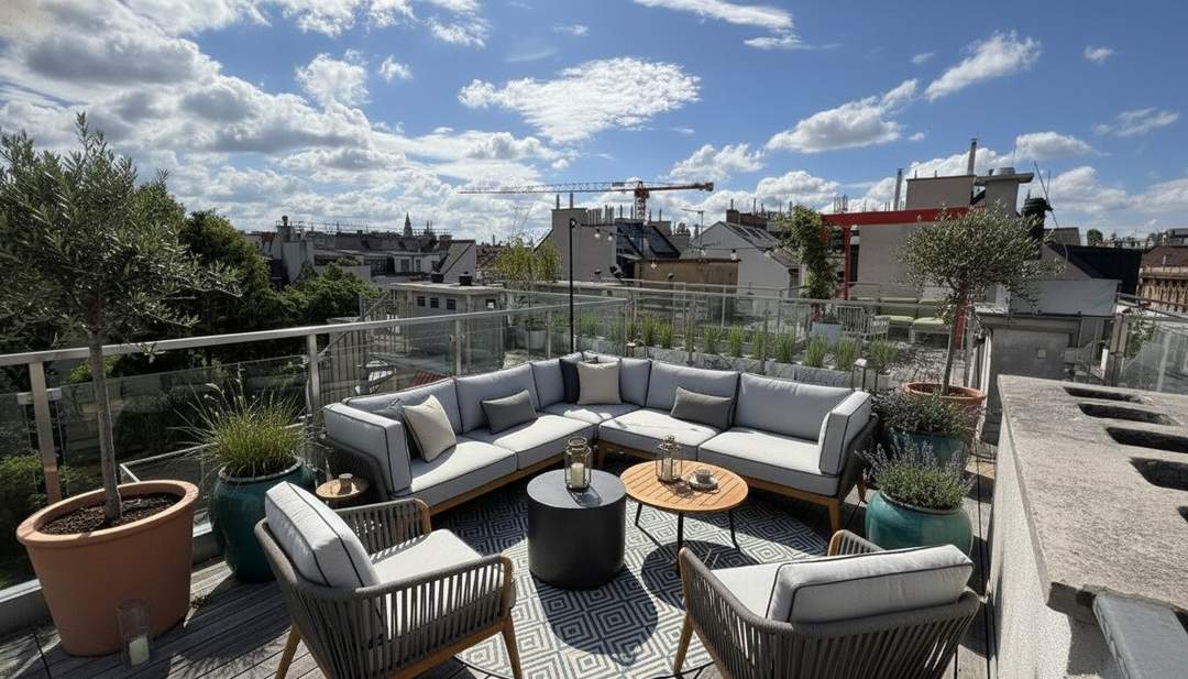 1080! Großzügige 4-Zimmer-DG-Maisonette-Wohnung mit 2 Terrassen & moderner Ausstattung im Herzen des 8. Bezirks!