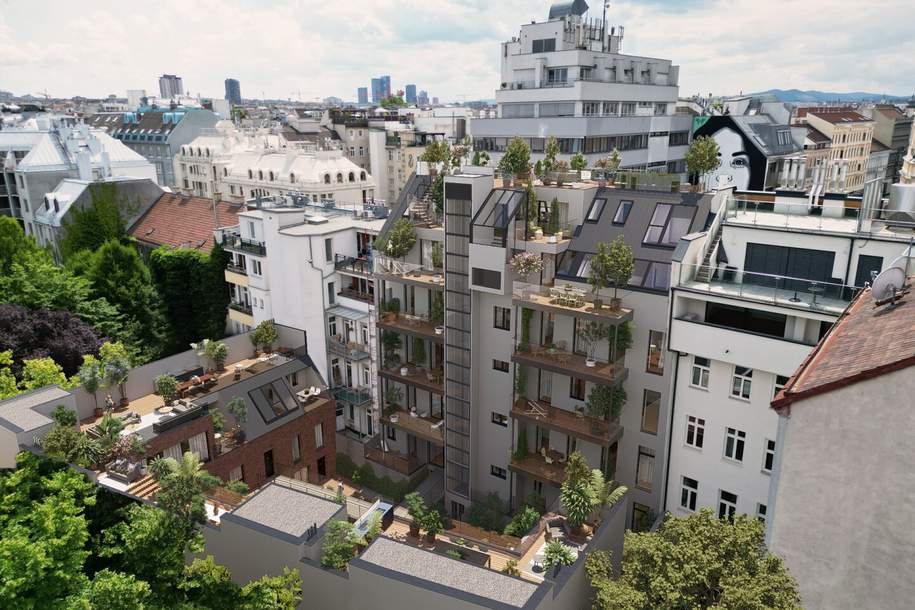 GROHGASSE 10 | hochwertig ausgestattete 2-Zimmer Altbauwohnung mit sonniger Loggia | Erstbezug nach Sanierung, Wohnung-kauf, 530.000,€, 1050 Wien 5., Margareten