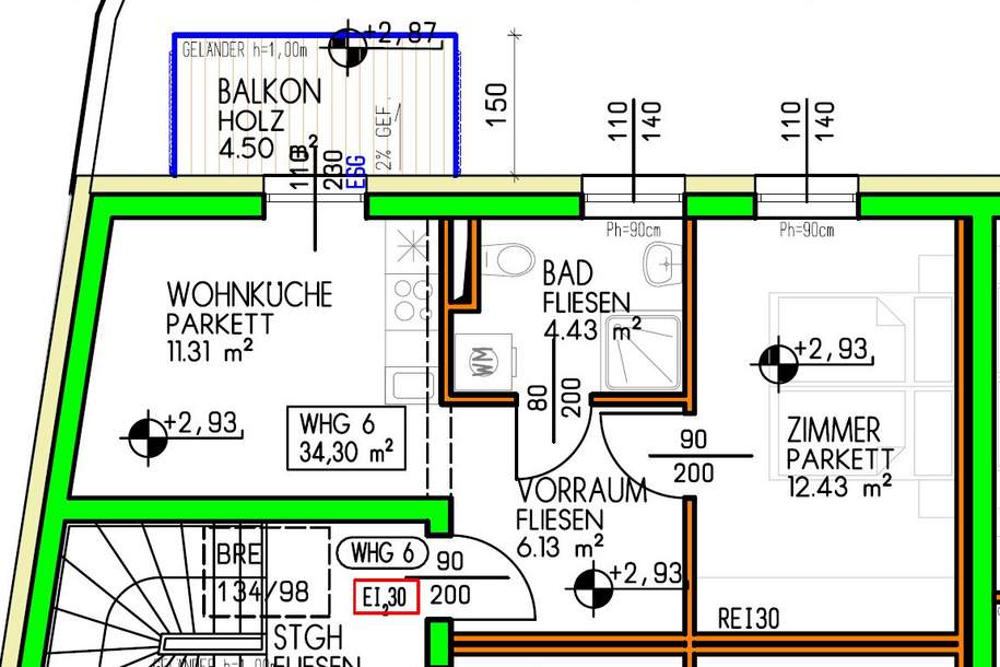 2-Zimmer mit Balkon und Abstellplatz in einem Neubau in 2221 Groß-Schweinbarth, Wohnung-miete, 607,94,€, 2221 Gänserndorf